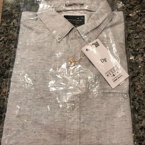 Medium button up gray shirt